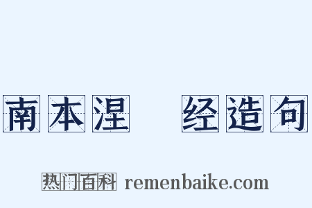 南本涅槃经造句是什么意思的图片